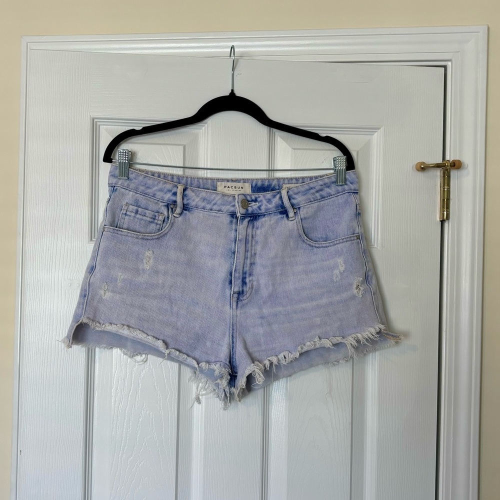 Pacsun High Rise Light Wash Shorts | 30 | Great Condition